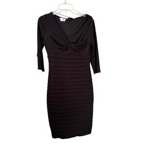 London Times Black Fitted Dress Women's Size 6
